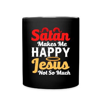 Funny Satanism - Full Colour Mug - black - Front