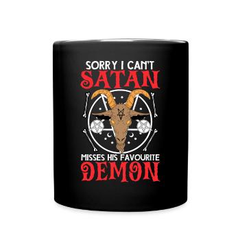 Funny Satanism - Full Colour Mug - black - Front