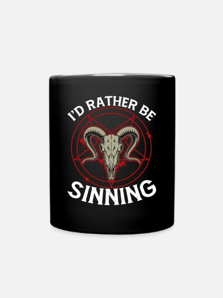 Lustiger Satanismus Satanisch Satan - Tasse einfarbig - Schwarz
