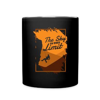 The Sky Is The Limit Alpine Climbing Sport Climbing - Full Colour Mug - black - Front