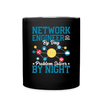 Network Technician Problem Solver Administrator - Full Colour Mug - black - Front