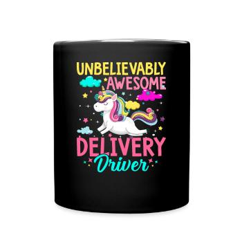 Ingenious delivery driver appreciation expert - Full Colour Mug - black - Front