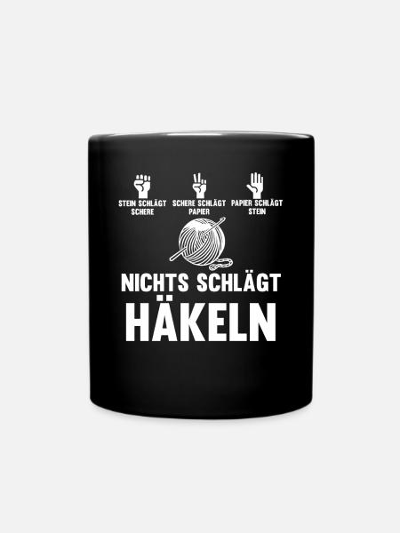 Stricken Nähen Häkeln - Tasse einfarbig - Schwarz