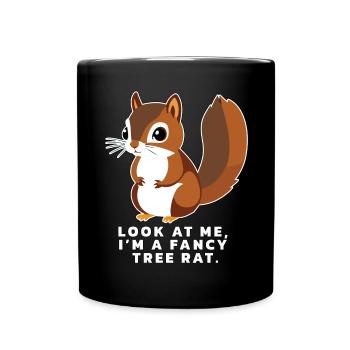 Squirrel with funny saying - Full Colour Mug - black - Front