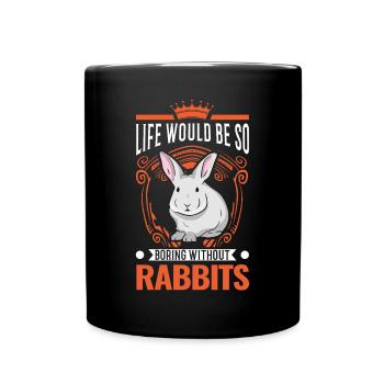 Kaninchen Geschenk Häschen Hase Kaninchen - Tasse einfarbig - Schwarz - Vorne