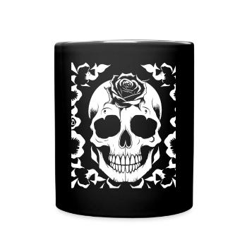 Horreur Crâne Crâne Art Crâne Gothique Heavy Metal - Mug uni - noir - Devant