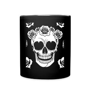Horreur Crâne Crâne Art Crâne Gothique Heavy Metal - Mug uni - noir - Devant