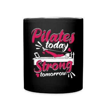 Pilates Pilates-Training Fitness - Tasse einfarbig - Schwarz - Vorne