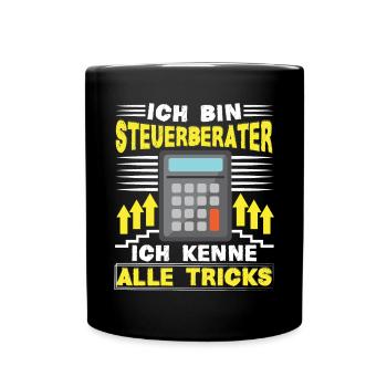 Steuerberater Buchhalter Ich kenne alle Tricks - Tasse einfarbig - Schwarz - Vorne