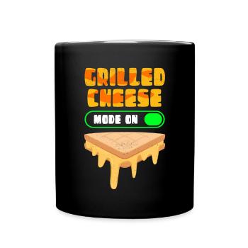 Fromage grillé Fromage grillé Fromage Amateur de fromage Cadeau - Mug uni - noir - Devant