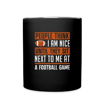 American Football Fans Fantasy Football Spieler - Tasse einfarbig - Schwarz - Vorne