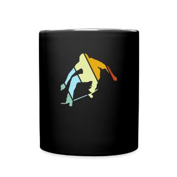 Skater Retro - Tasse einfarbig - Schwarz - Vorne