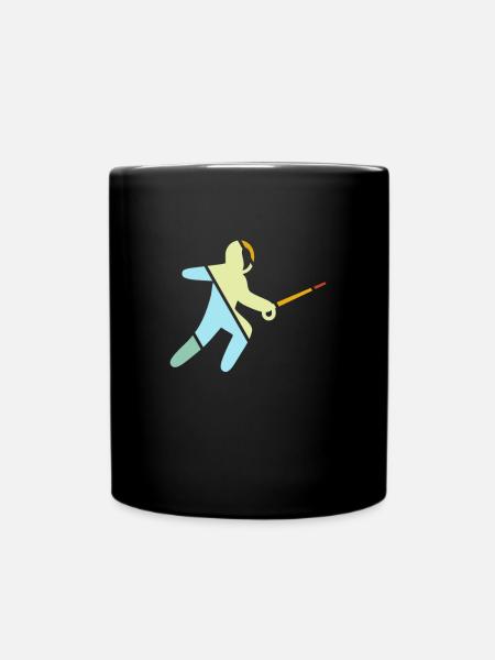 Fechten Retro - Tasse einfarbig - Schwarz