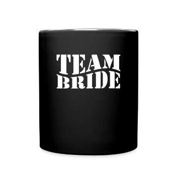 Funny Matching Bride & Groom Wedding Party Married - Full Colour Mug - black - Front