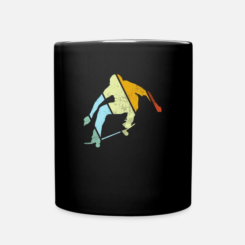 Skater Retro - Tasse einfarbig - Schwarz