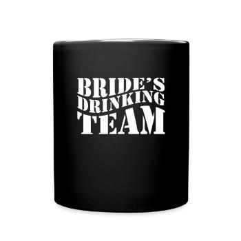 Funny Matching Bride & Groom Wedding Party Married - Full Colour Mug - black - Front