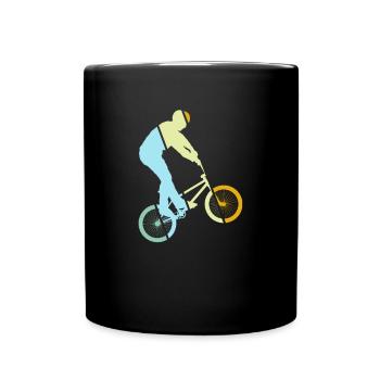 BMX Retro - Tasse einfarbig - Schwarz - Vorne