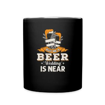 Funny Matching Bride & Groom Wedding Party Married - Full Colour Mug - black - Front