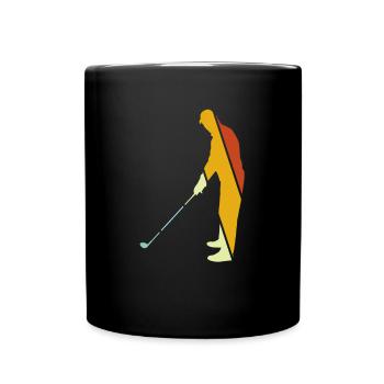 Golf Retro - Tasse einfarbig - Schwarz - Vorne