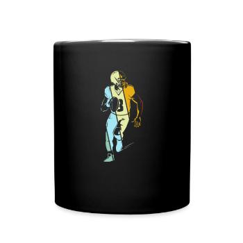 Football Rétro - Mug uni - noir - Devant