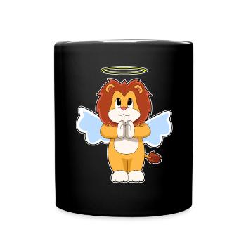 Ailes d’ange lion - Mug uni - noir - Devant