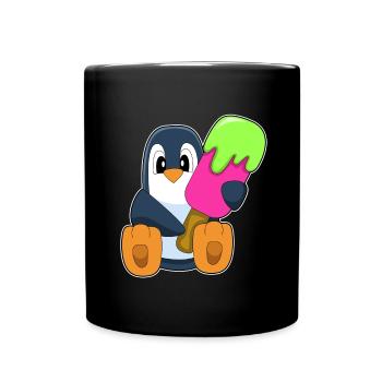 Popsicle pingouin - Mug uni - noir - Devant