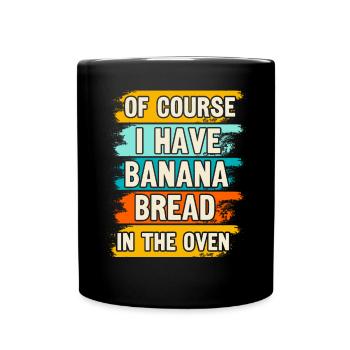 Pain aux bananes Baker Boulangerie Chef cuisinier Cuisiner - Mug uni - noir - Devant