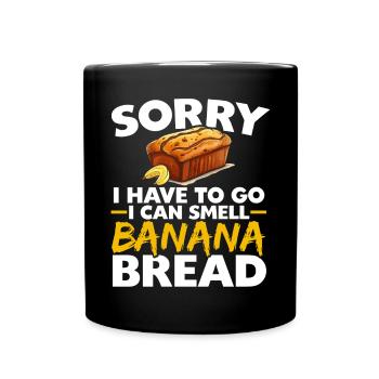 Pain aux bananes Baker Boulangerie Chef cuisinier Cuisiner - Mug uni - noir - Devant