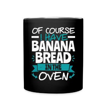 Pain aux bananes Baker Boulangerie Chef cuisinier Cuisiner - Mug uni - noir - Devant