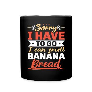 Pain aux bananes Baker Boulangerie Chef cuisinier Cuisiner - Mug uni - noir - Devant