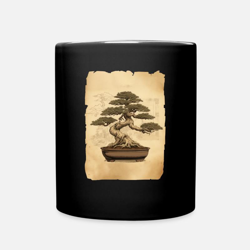 bonsai Japanese Art - Full Colour Mug - black
