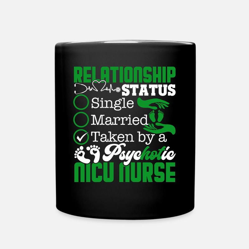 Nicu Nurse Relationship Status - Full Colour Mug - black