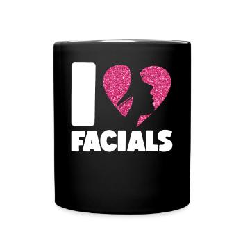 Cute Esthetician Skincare - Full Colour Mug - black - Front