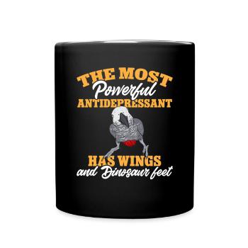 Graupapagei Perroquet gris d’Afrique Papagei - Mug uni - noir - Devant