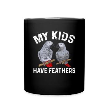 Graupapagei Perroquet gris d’Afrique Papagei - Mug uni - noir - Devant