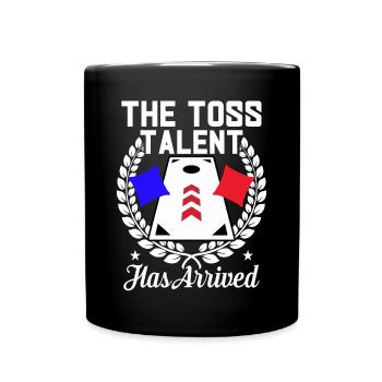 Lustiges Cornhole Corn Hole - Tasse einfarbig - Schwarz - Vorne
