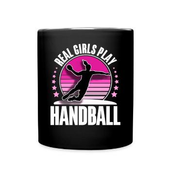 Handball Handballer - Tasse einfarbig - Schwarz - Vorne