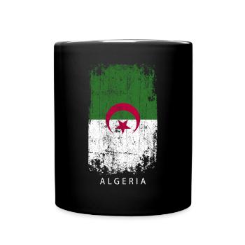 Souvenir Mit Der Landflagge Von Algeria - Tasse einfarbig - Schwarz - Vorne