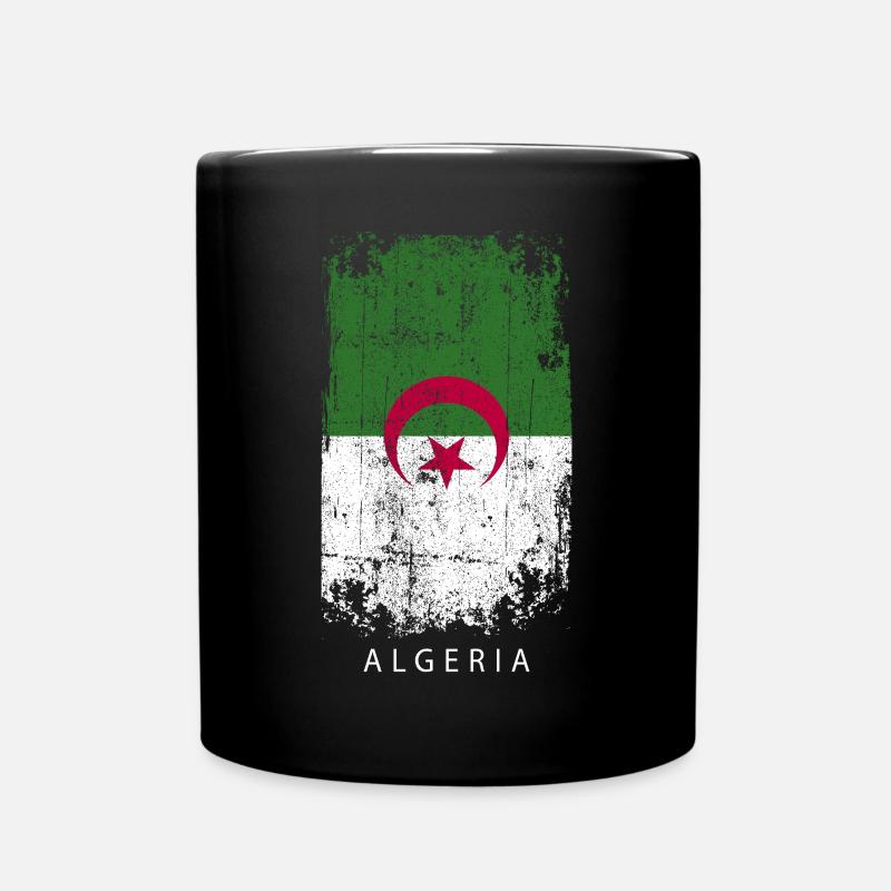 Souvenir avec le drapeau du pays de l’Algérie - Mug uni - noir