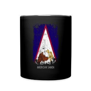 Souvenir with the country flag of American Samoa - Full Colour Mug - black - Front