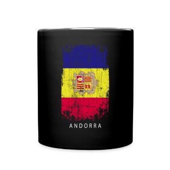 Souvenir avec le drapeau d’Andorre - Mug uni - noir - Devant