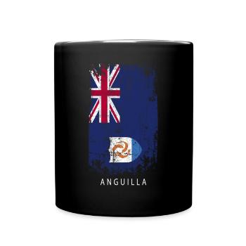 Souvenir Mit Der Landflagge Von Anguilla - Tasse einfarbig - Schwarz - Vorne