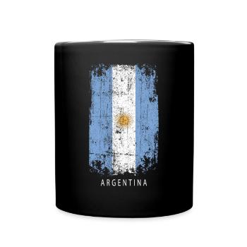 Souvenir with the country flag of Argentina - Full Colour Mug - black - Front