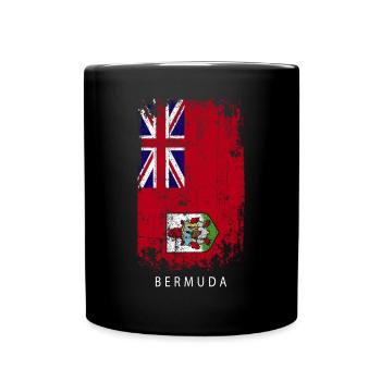 Souvenir Mit Der Landflagge Von Bermuda - Tasse einfarbig - Schwarz - Vorne