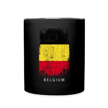 Souvenir with the country flag of Belgium - Full Colour Mug - black - Front