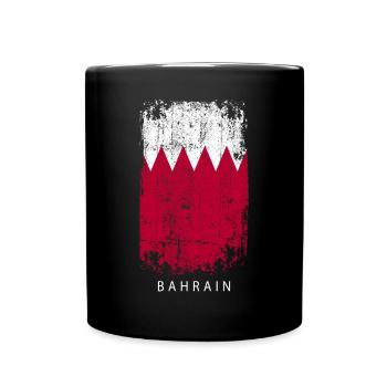 Souvenir with the country flag of Bahrain - Full Colour Mug - black - Front