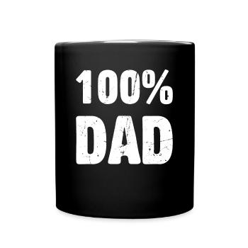 100% Daddy - Funny Father's Day Ideas 100% Daddy - Tasse einfarbig - Schwarz - Vorne