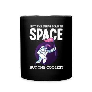 Astronaut Coolest In Space Spaceman Space - Full Colour Mug - black - Front