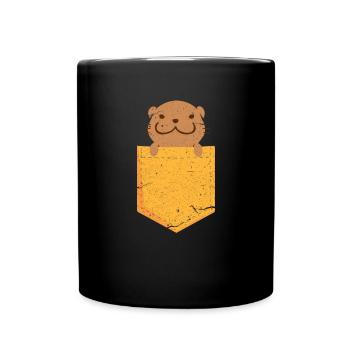 Loutre - Mug uni - noir - Devant