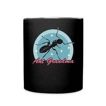 Ameisen Grandma Ameisenzucht Ameisenfarm Geschenk - Tasse einfarbig - Schwarz - Vorne